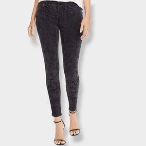 FRAME Le Skinny de Jeanne Python Black Grey